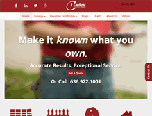 Tablet Screenshot of cardinalsurveying.com